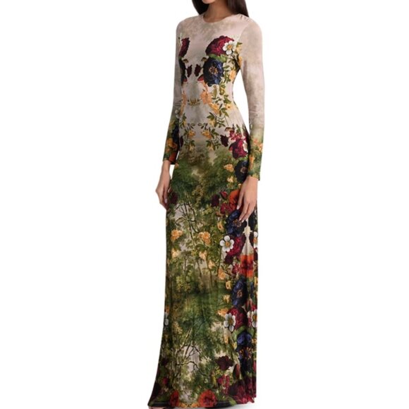 Alice and Olivia Delora Round Neck Dress - Picture 1 of 5